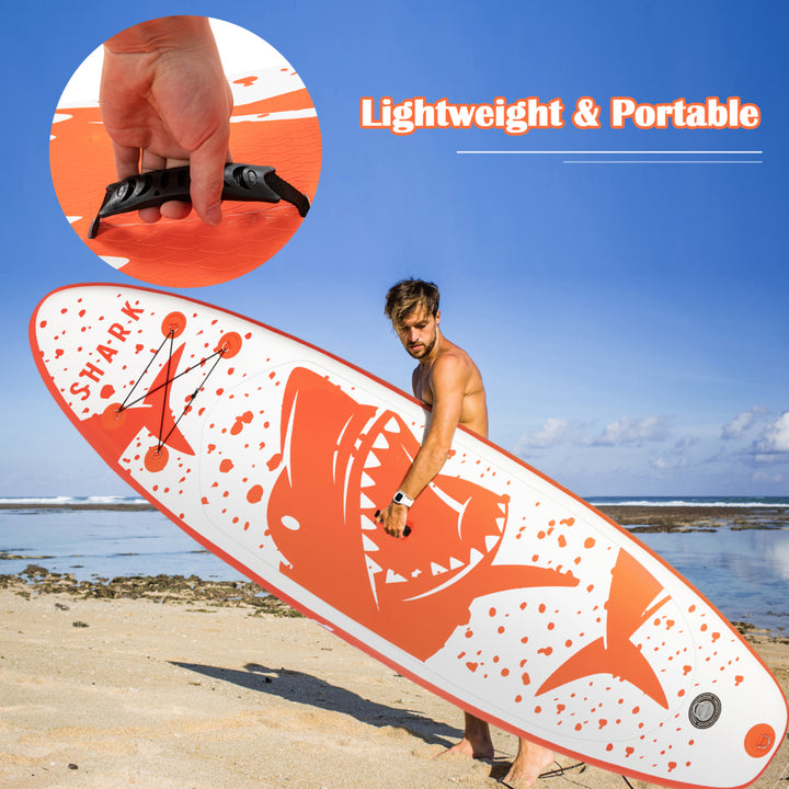 10 Inflatable Stand-Up Paddle Board Non-Slip Deck Surfboard w/ Hand Pump Image 9