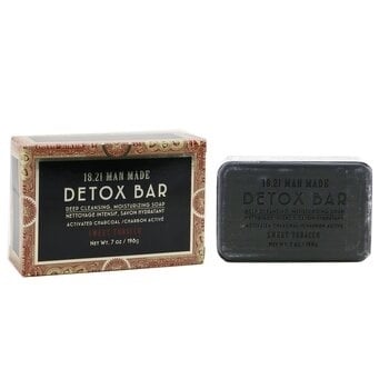 18.21 Man Made Detox Bar - Deep Cleansing Moisturizing Soap - Sweet Tobacco 198g/7oz Image 2