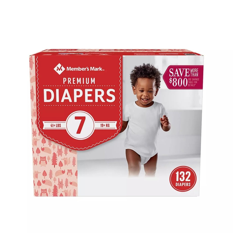 Members Mark Premium Baby Diapers Size 7 (41+ Pounds) 132 Count Image 1