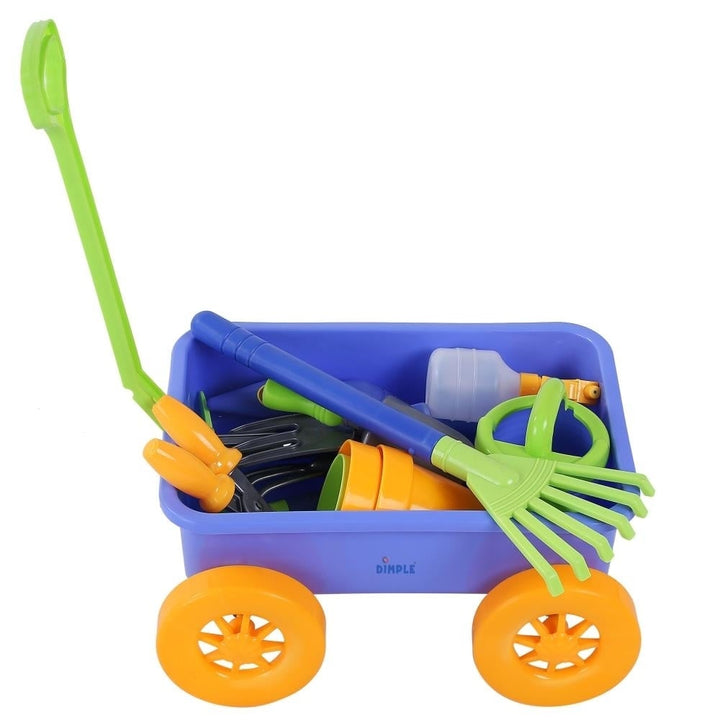 Dimple 15-Piece Gardening Tools Wagon Toy Set Durable Outdoor Gift for Kids Image 4