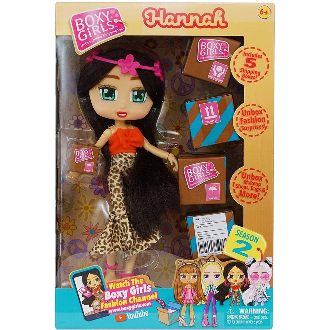 Boxy Girls Season 2 Black Hair Hannah Doll Fashion Accessories 5 Surprises Jay at Play Image 1