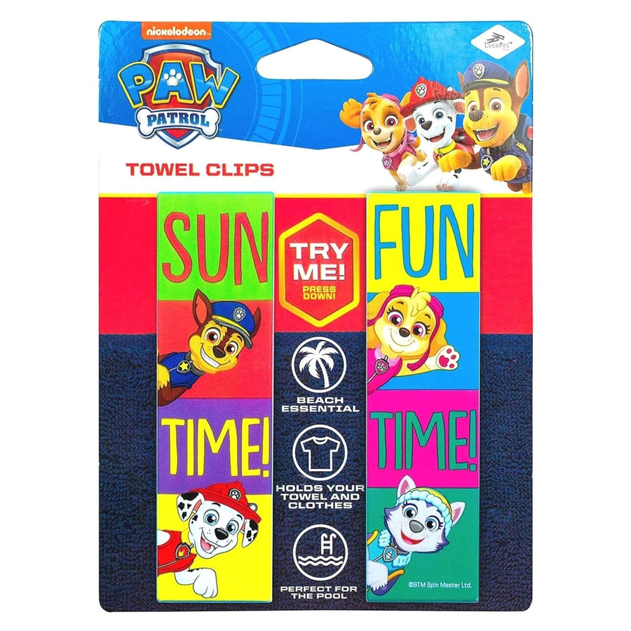 Paw Patrol Beach Towel Clips Nickelodeon Secure Clips for Pool and Chairs Image 1