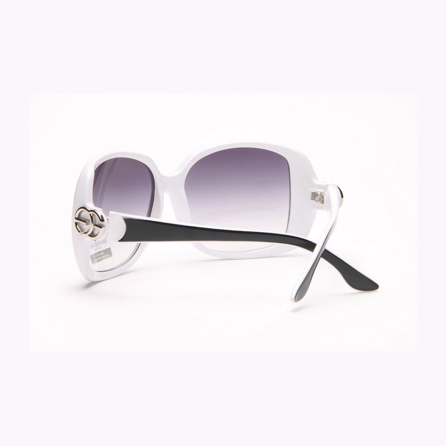WomensClassic Square Frame Sunglasses With Sophisticated Logo Accent Image 1