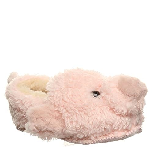 BEARPAW Kids Lil Critters Slippers Pink Pig Faux faux 2549T-652 Cozy Warm Image 1