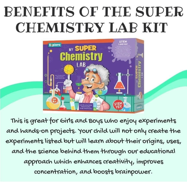 Mighty Mojo My Super Chemistry Lab STEM DIY Science Kit 22 Experiments Image 3