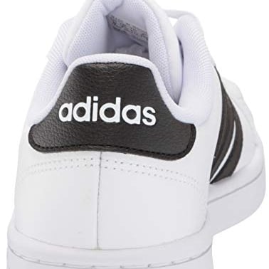 adidas Womens Grand Court Tennis Sneaker 0 WHT/BLK/WHT Image 3