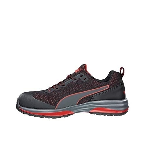 PUMA Safety Mens Speed Low Composite Toe Work Shoe Black Red Size ONE SIZE Image 2