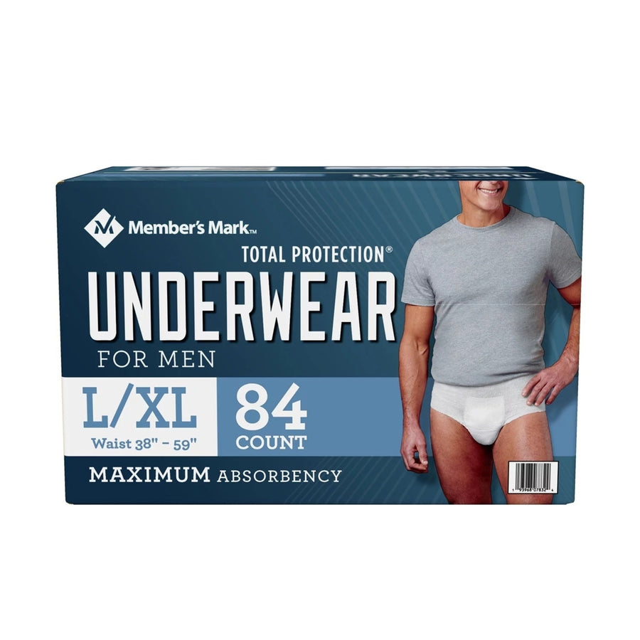 Members Mark Total Protection Underwear for MenLarge/Extra Large (84 Count) Image 1