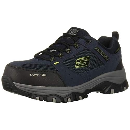 SKECHERS WORK Mens Greetah Composite Toe Waterproof Work Shoe Navy/Black - 77183-NVBK Navy Black Image 4