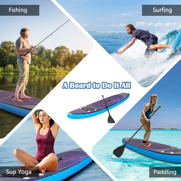 10.5 ft Inflatable Stand-Up Paddle Board Non-Slip Deck Surfboard w/ Hand Pump Image 4