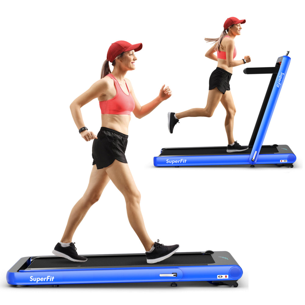 2 in 1 Folding Treadmill  4.75HP Running Machine w/ APP and Remote Control Image 2