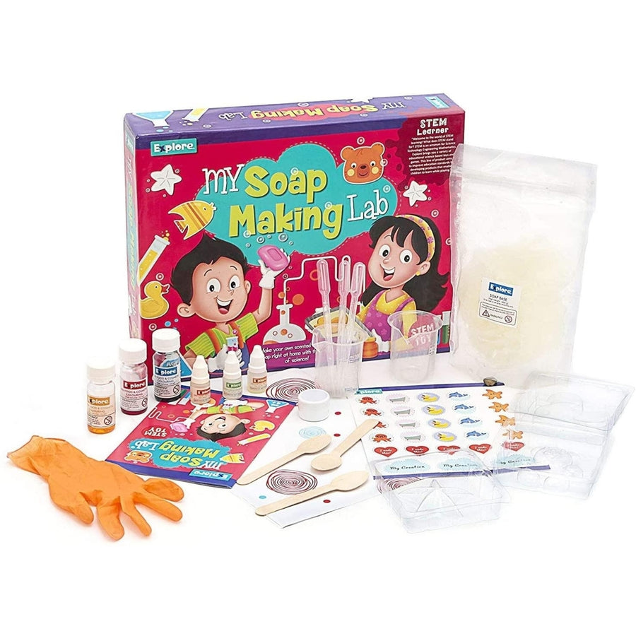 Mighty Mojo Explore STEM Learner Soap Making Kit Glitter DIY Science Education Image 1