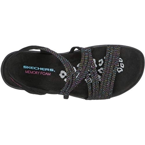 Skechers - Womens Reggae Slim - Stretch Disco Shoes BLACK Image 2