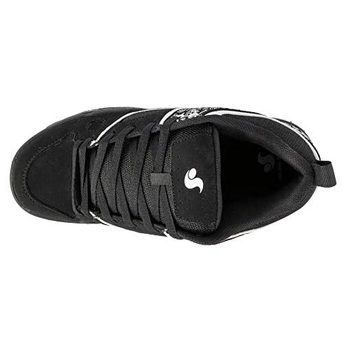 DVS Mens Gambol Skate Shoe BLACK WHITE PU NUBUCK Image 4