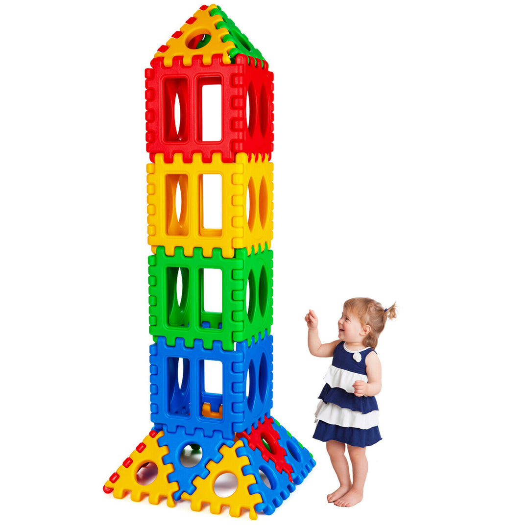 32 Pieces Big Waffle Block Set Kids Educational Stacking Building Toy Image 1