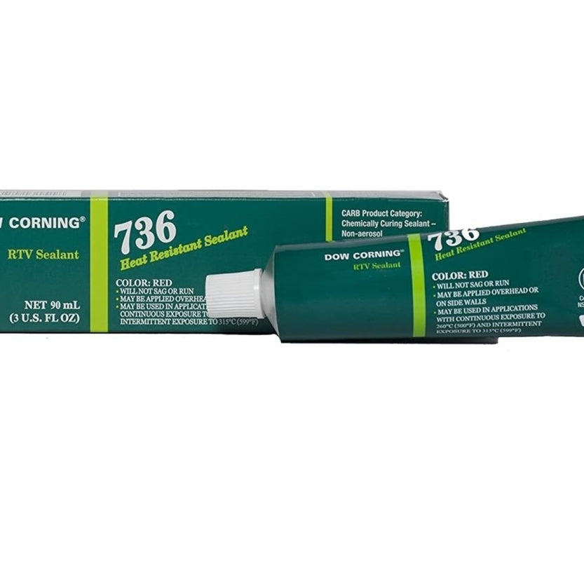 Dow Corning 2423472 736 Red Heat Resistant Sealant-65 to 260 Degree C90 mL Image 1