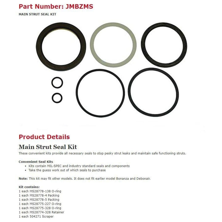 McFarlane Seal Kit B33 F33 V35B 36 A36 G-36 A36TC B36TC (Main) Image 2