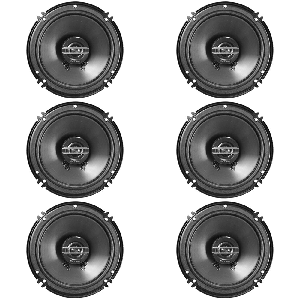 (Pack of 6) Pioneer TS-G1620F 250 Watts 6.5" 2-Way Coaxial Car Audio Speakers Image 1