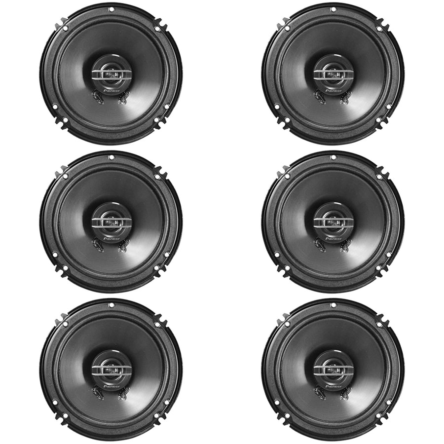 (Pack of 6) Pioneer TS-G1620F 250 Watts 6.5" 2-Way Coaxial Car Audio Speakers Image 1