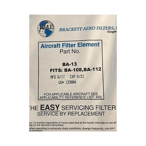 Brackett BA-13 Element - for Filter Assembly BA-108 and BA-112 Image 2