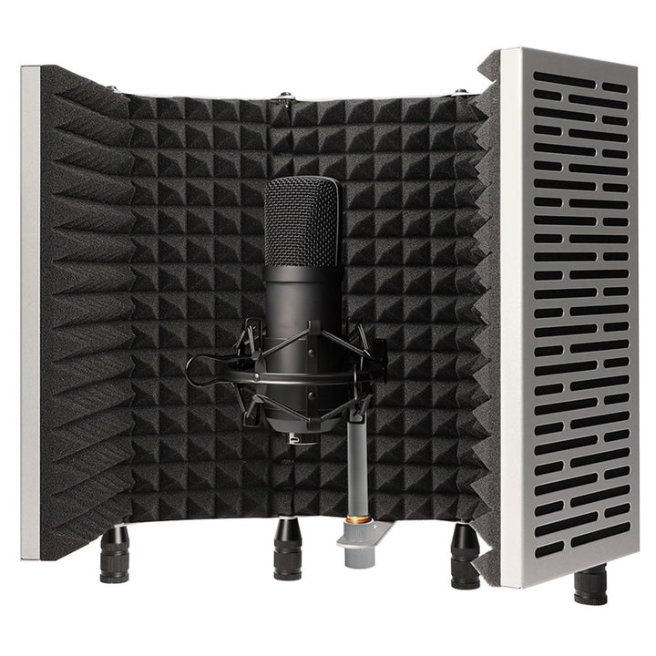 Technical Pro 5-Panel Professional Vocal Microphone Isolation Shield Portable Studio Mic Sound Absorbing Foam Reflector Image 1