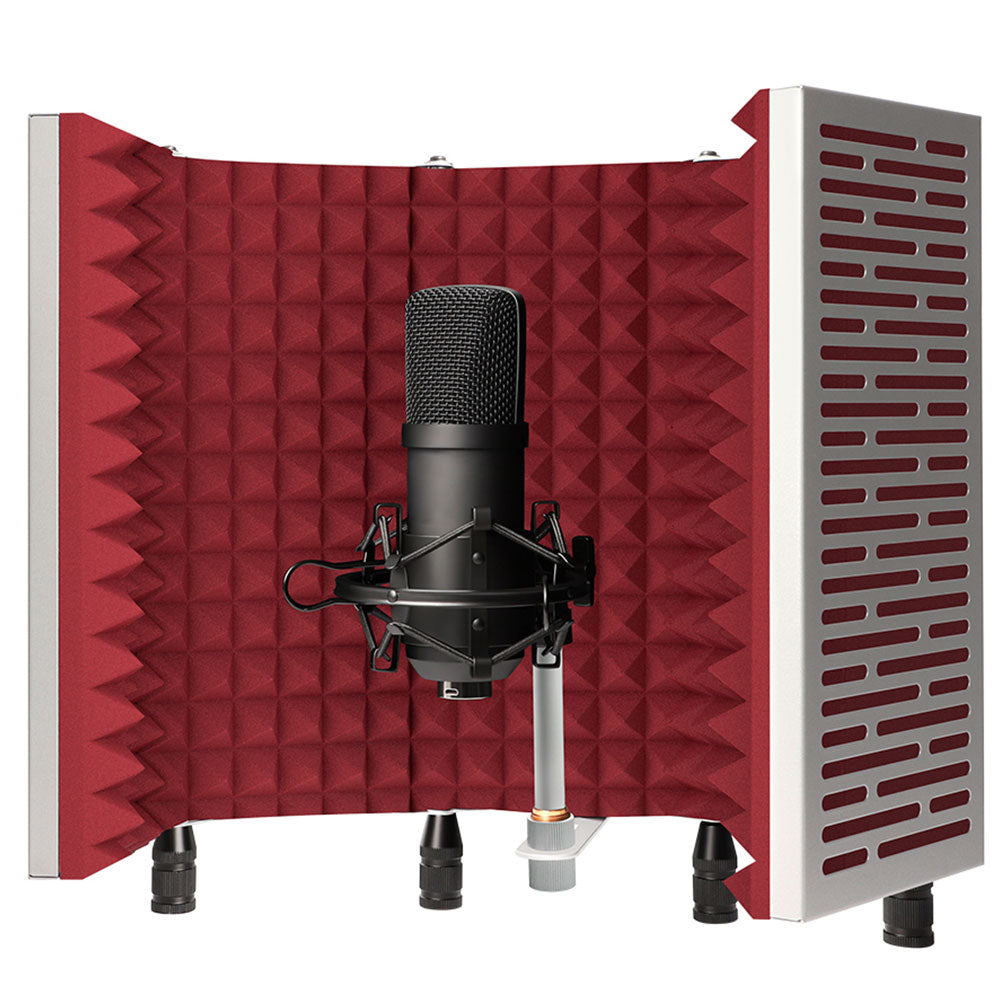 Technical Pro 5-Panel Professional Vocal Microphone Isolation Shield Portable Studio Mic Sound Absorbing Foam Reflector Image 4