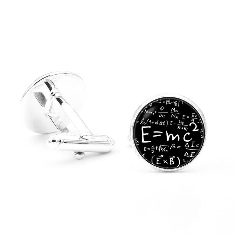 Math Cufflinks E = mc2 Math Mathematics Teacher Cuff Links Professors Image 1