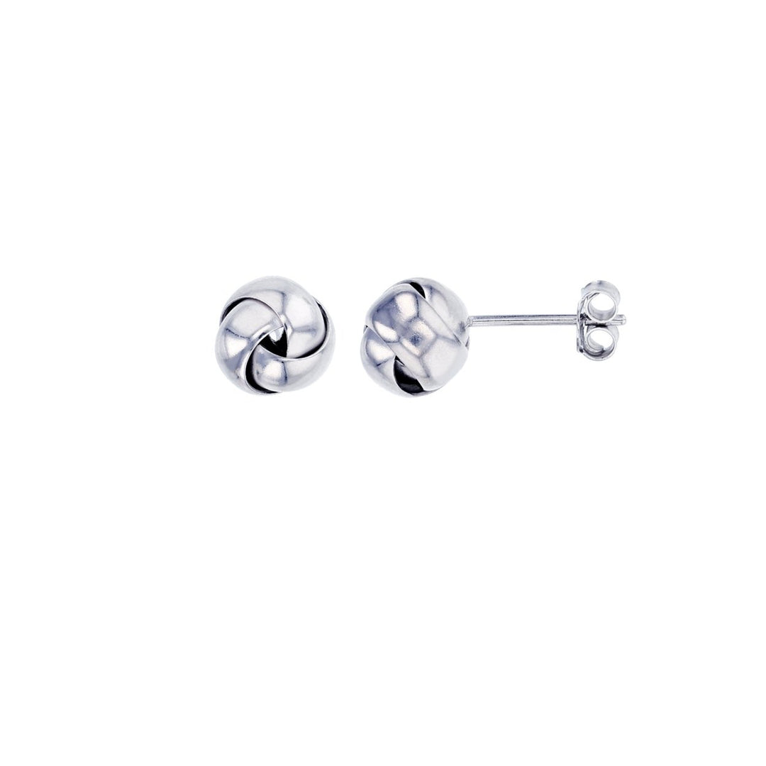 Sterling Silver Admirable Love Knot Earrings Image 2