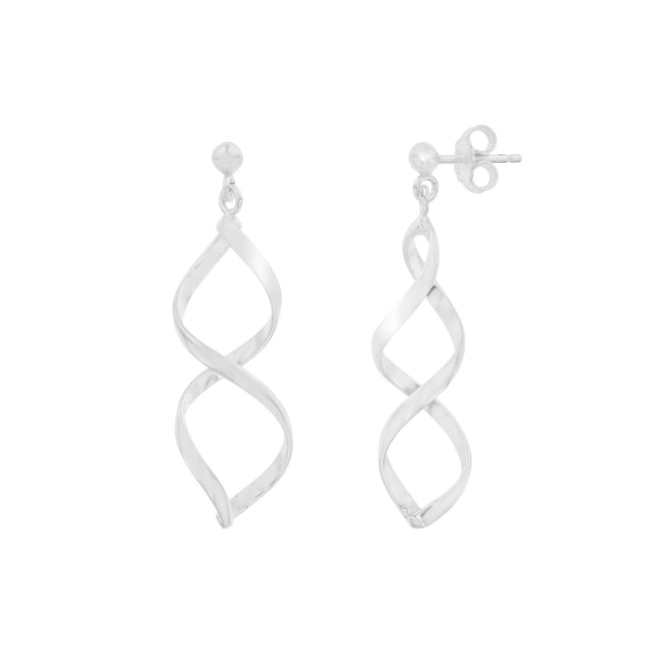 Sterling Silver Admirable Swirl Earrings Image 2