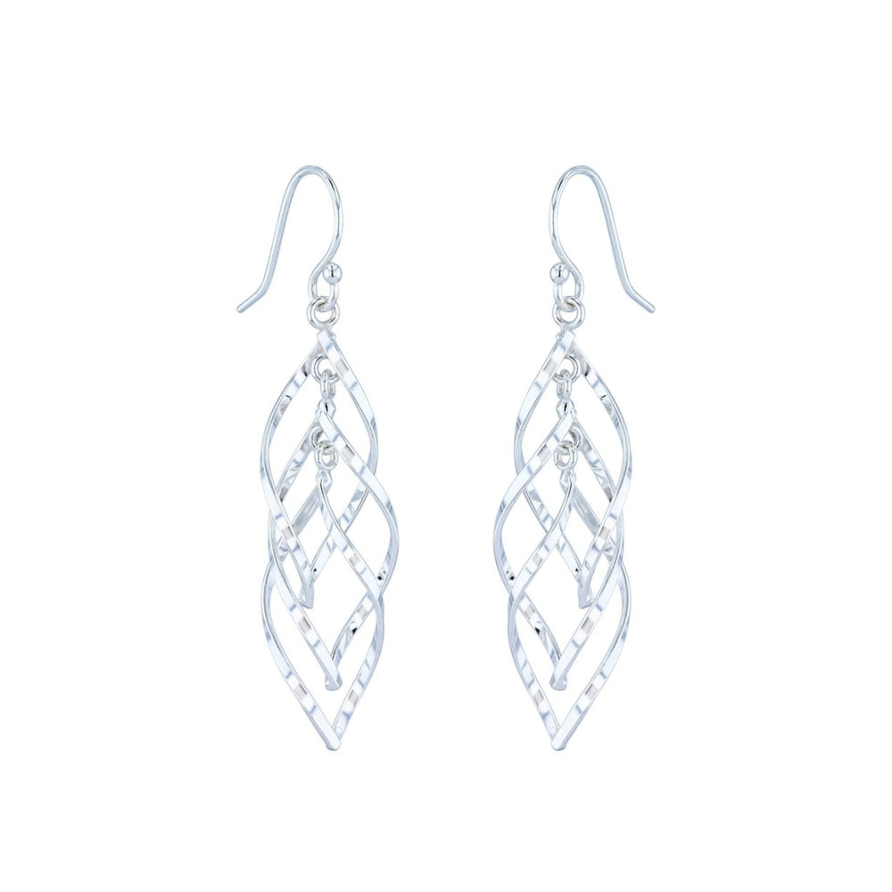 Sterling Silver Attractive Swirl Earrings Image 2