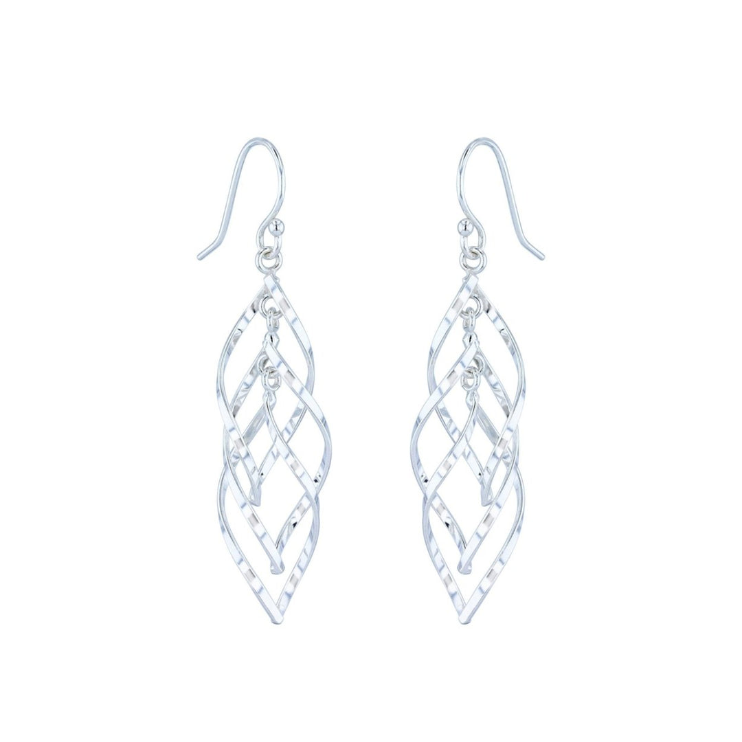 Sterling Silver Attractive Swirl Earrings Image 2