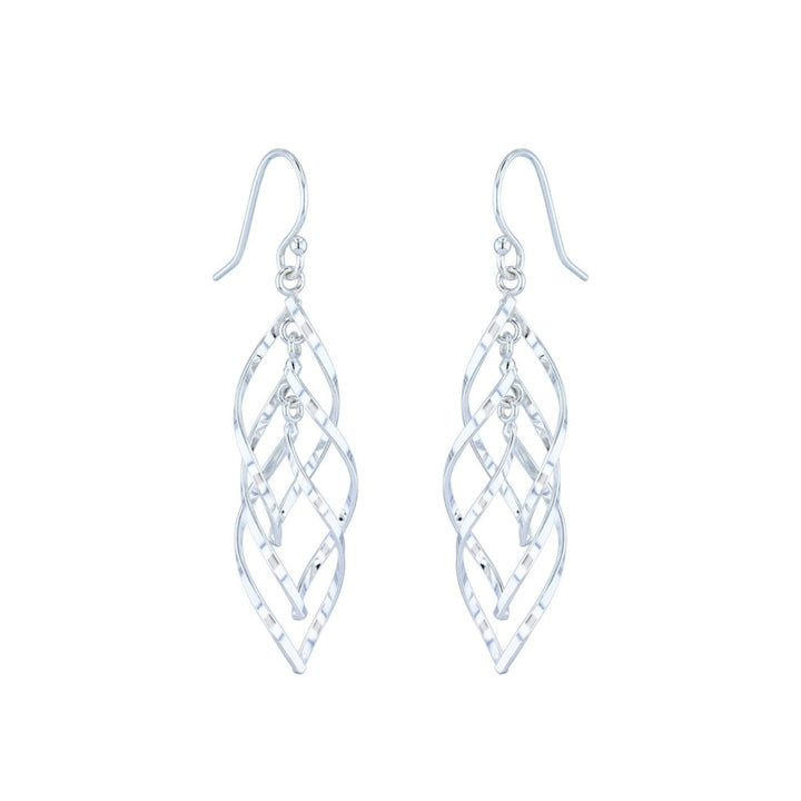 Sterling Silver Attractive Swirl Earrings Image 2