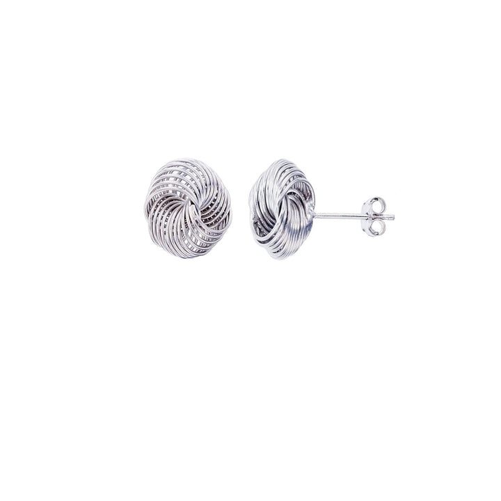 Sterling Silver Classic Love Knot Earrings Image 2