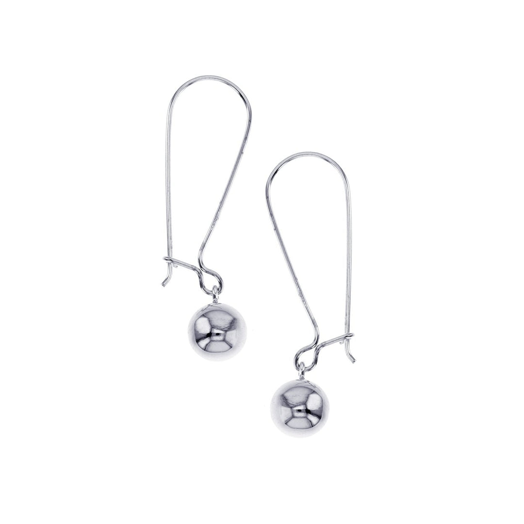 Sterling Silver Dangle Ball Elegant Earrings Image 2