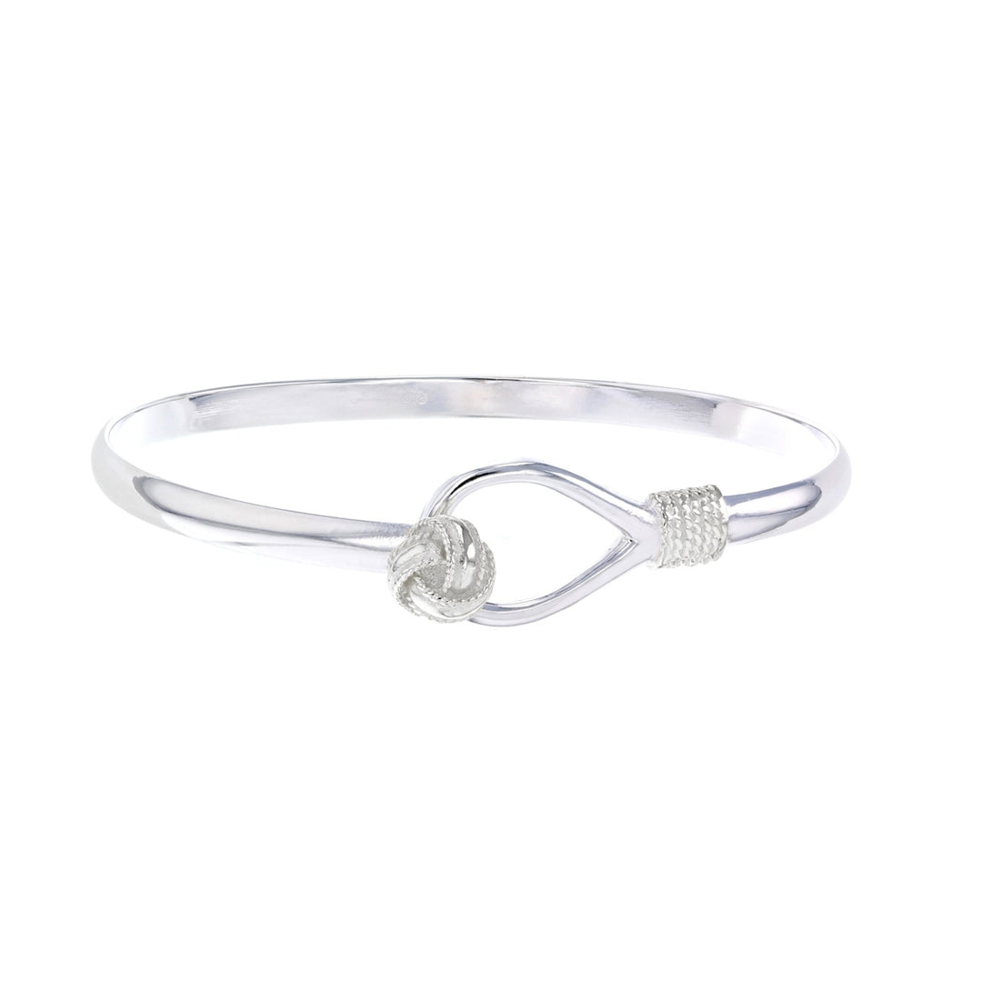 Sterling Silver Love Knot Bangle Bracelet Image 1