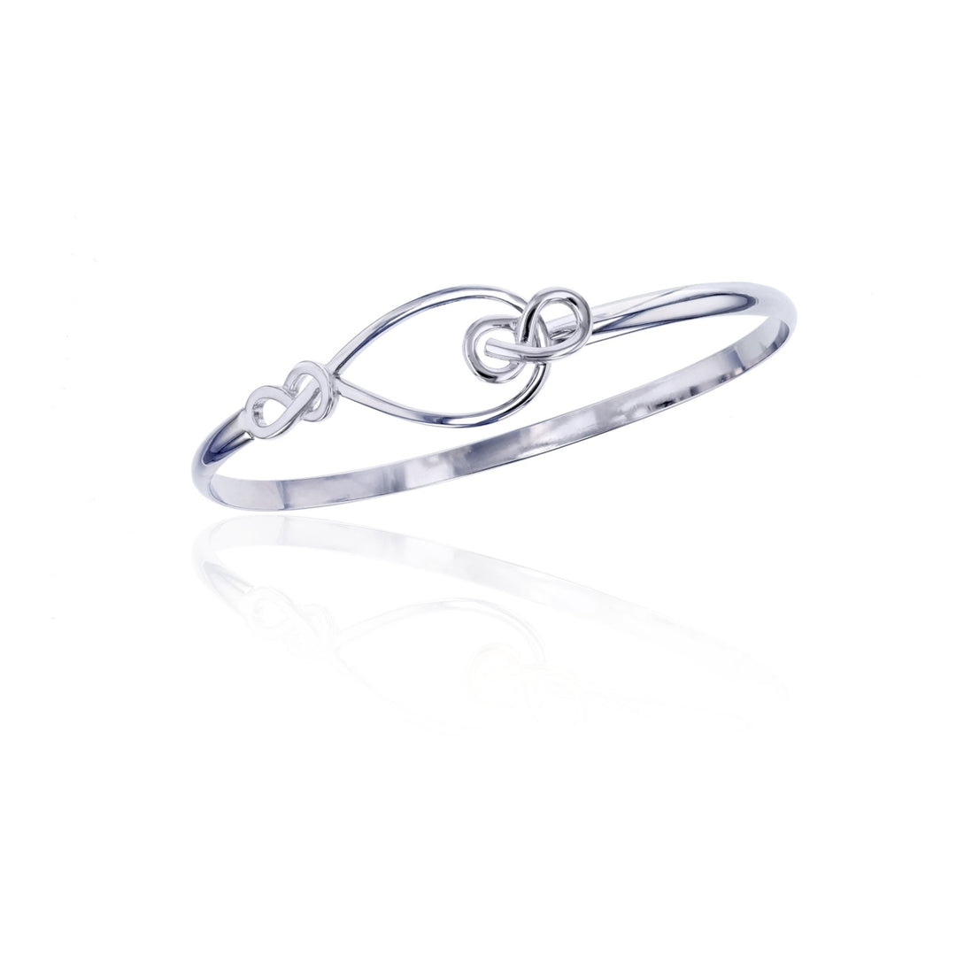 Sterling Silver Infinity Design Bangle Bracelet Image 1