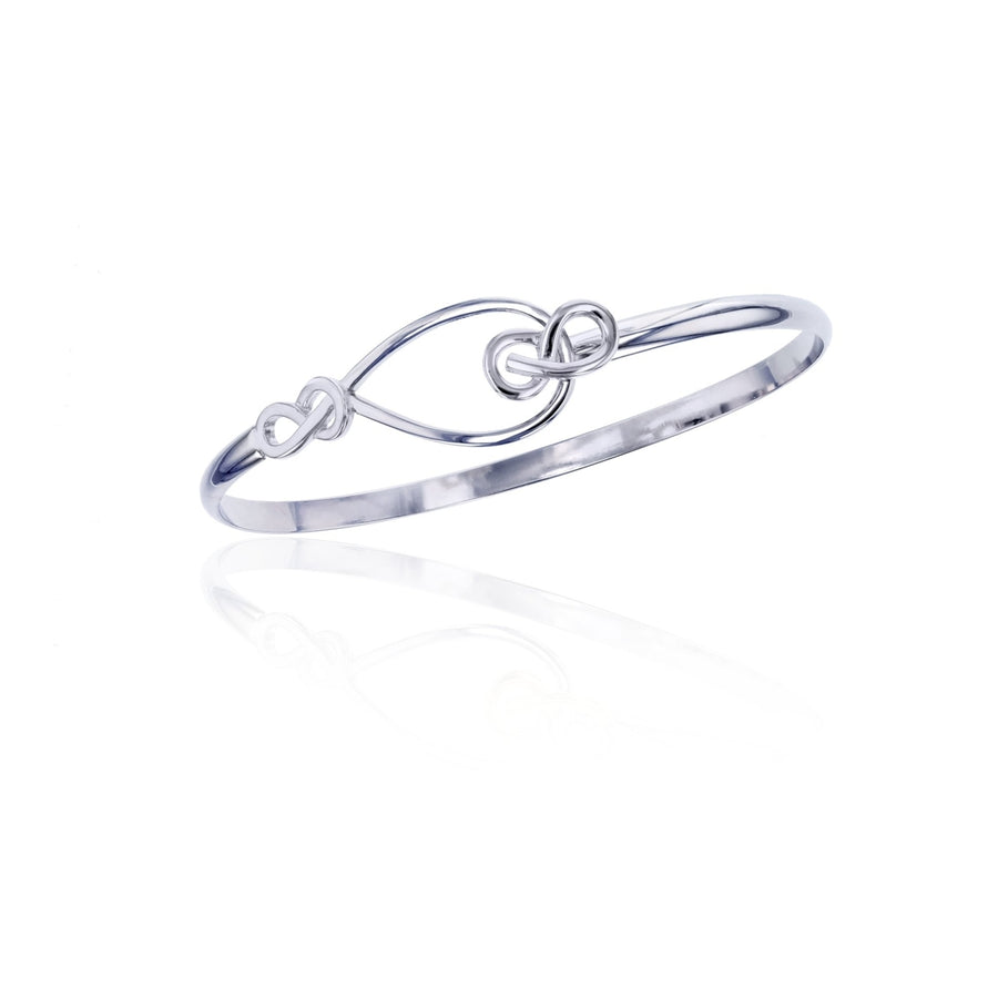 Sterling Silver Infinity Design Bangle Bracelet Image 1