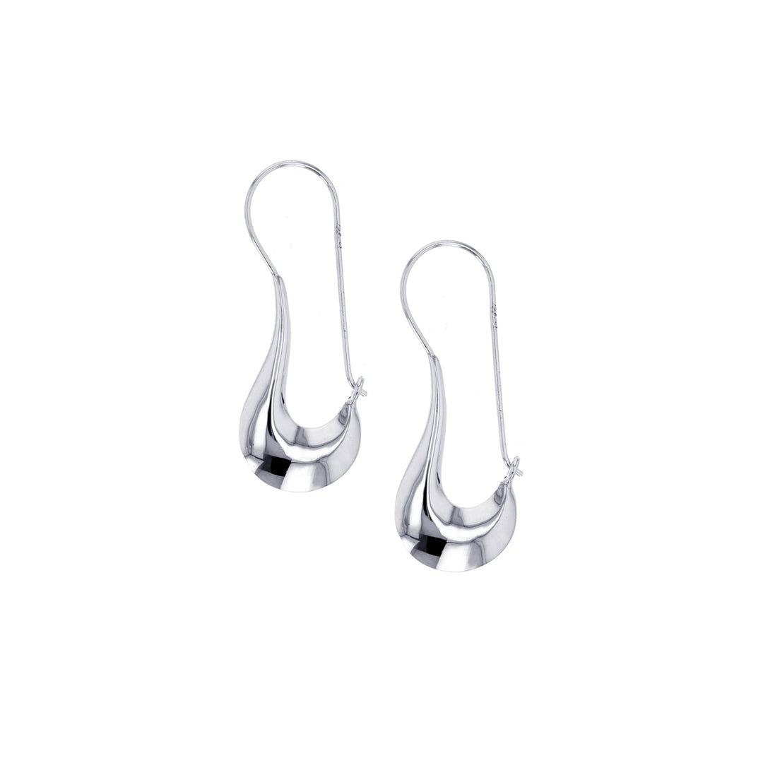 Sterling Silver J-Shape Stunning Earrings Image 2