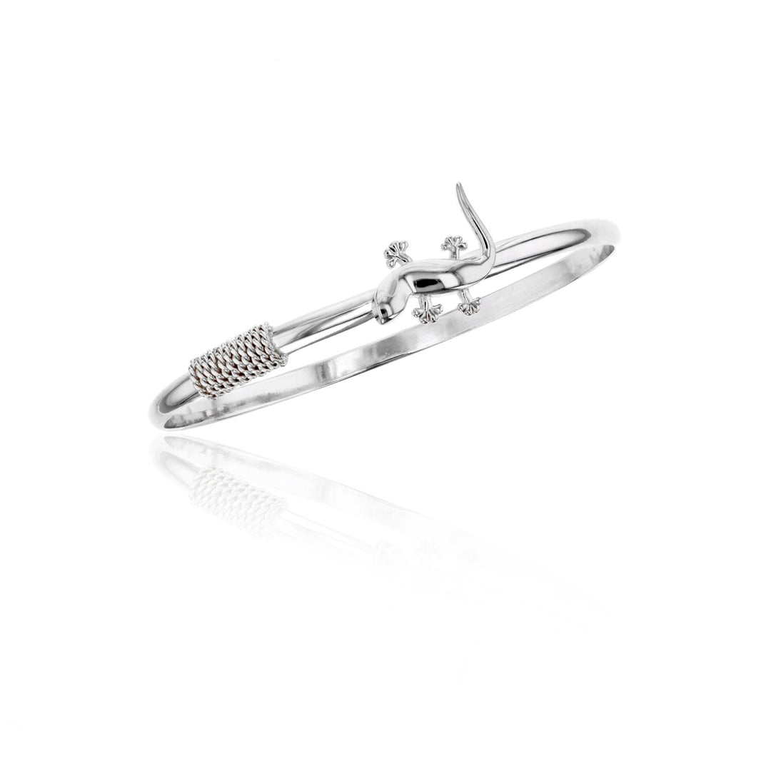 Sterling Silver Lizard Bangle Bracelet Image 1