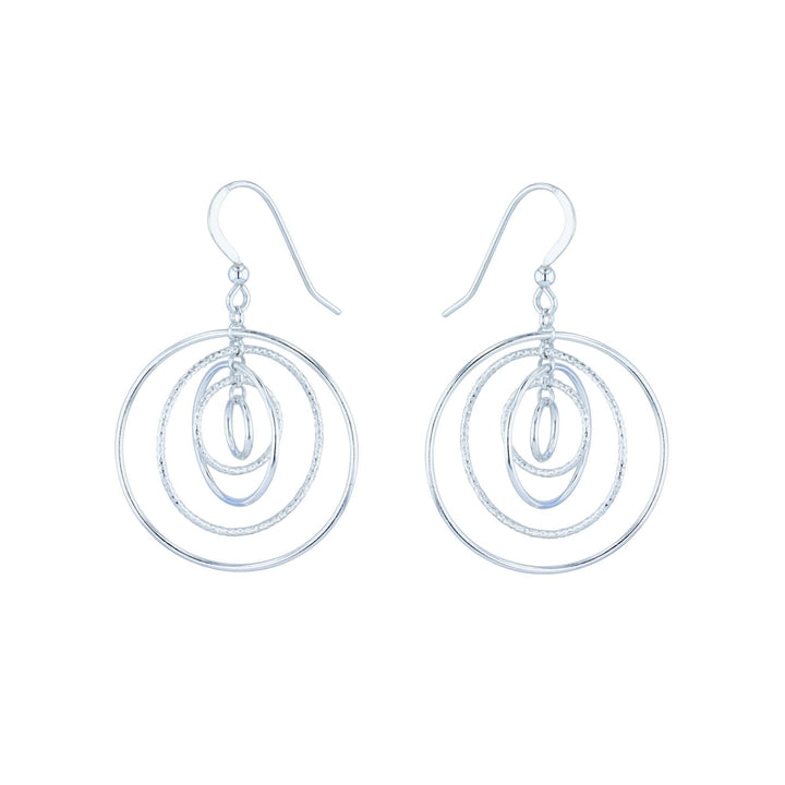 Sterling Silver Splendid Circle Dangle Earrings Image 1