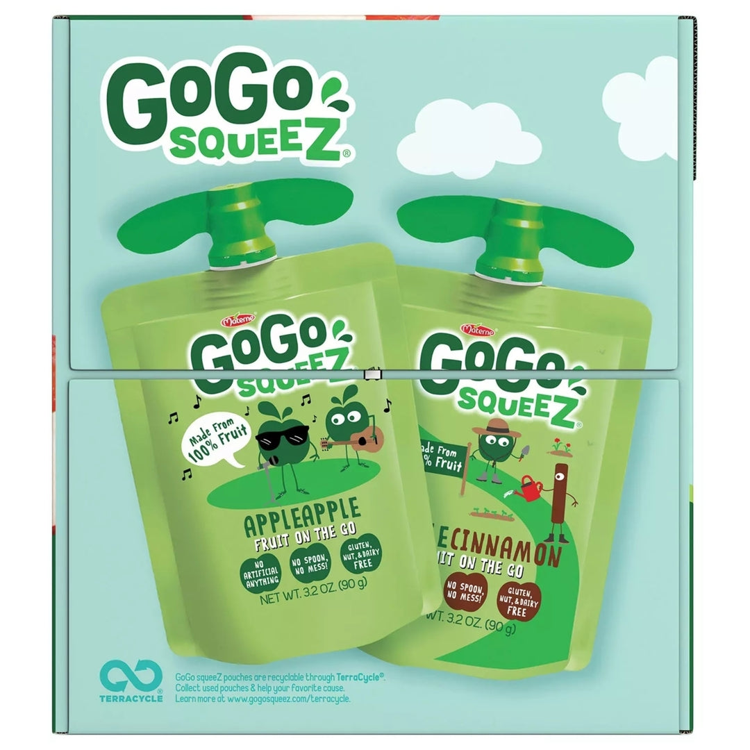 GoGo SqueeZ Applesauce Apple/Cinnamon/Strawberry/GIMME Five 3.2 Oz (32 Count) Image 4