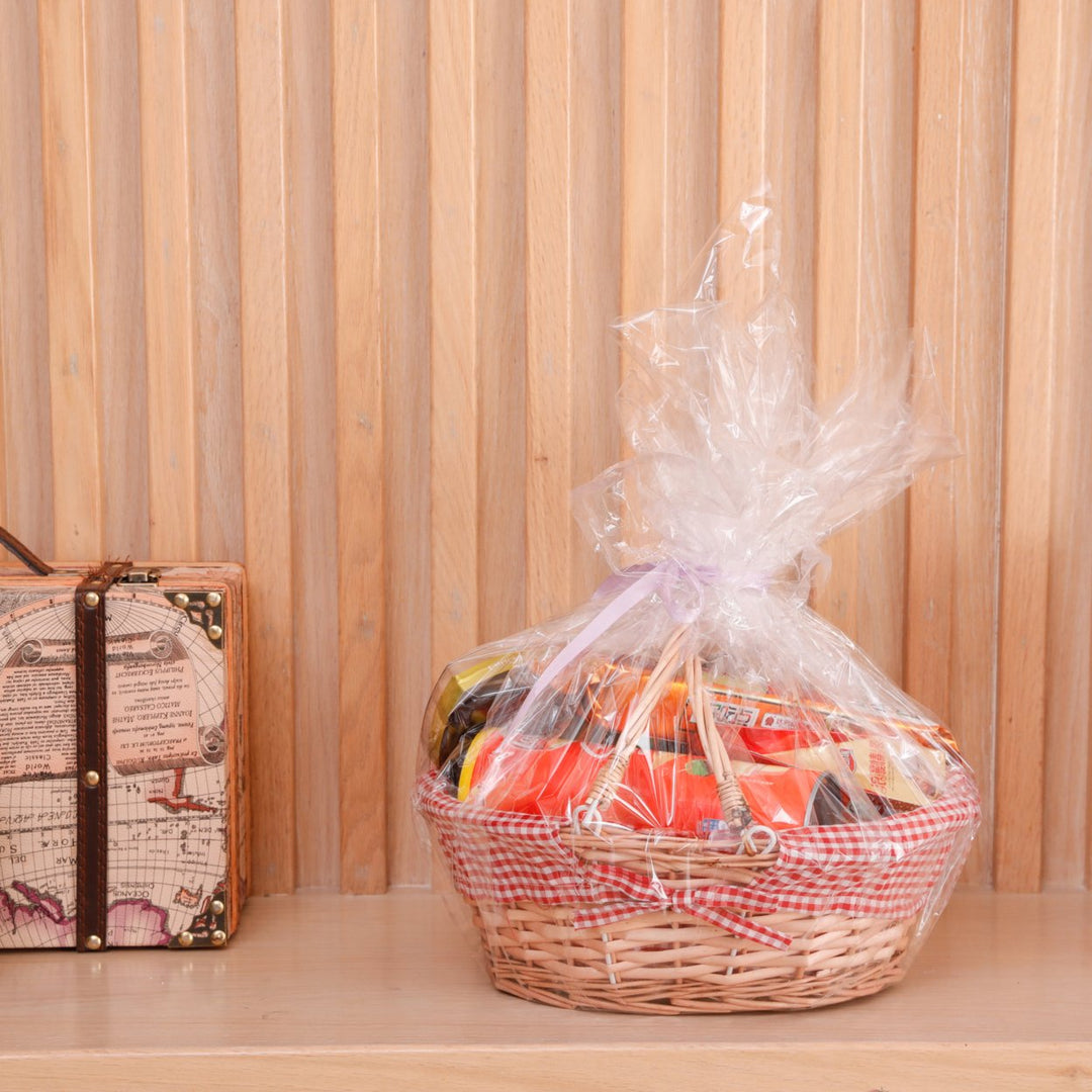 Wicker Willow Picnic Basket with Double Drop-Down Handles - Perfect as Gift basket for all Occasions Image 4