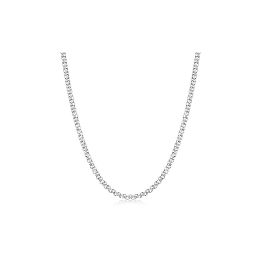 Rhodium Filled High Polish Finsh Bismark Chain 20 Image 1