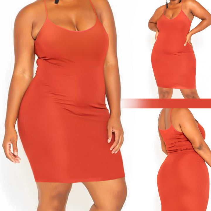 2-Pack Mystery Deal: Ladies Seamless Long Poly Camisole Dress (Plus Size Available) Image 6