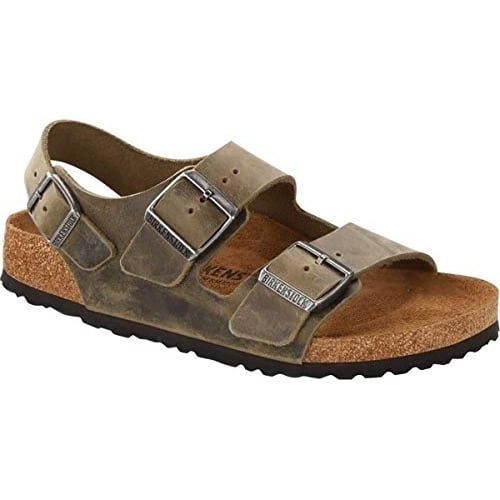 BIRKENSTOCK Unisex Milano Faded Khaki Oiled Leather (regular width) - 1019336 0 Women/0 Men FD KHAKI OIL LTR R Image 4