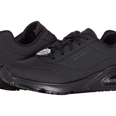 SKECHERS WORK Womens Relaxed Fit: Uno SR Soft Toe Slip Resistant Work Shoe Black - 108021-BLK BLACK Image 1