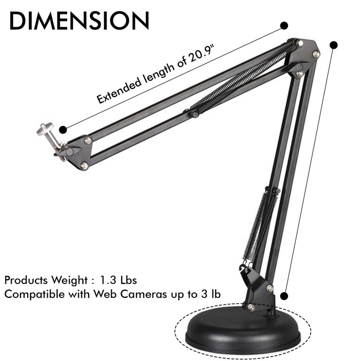 Technical Pro Microphone Suspension Arm Height Adjustable Crane 20.9in Steel Image 4