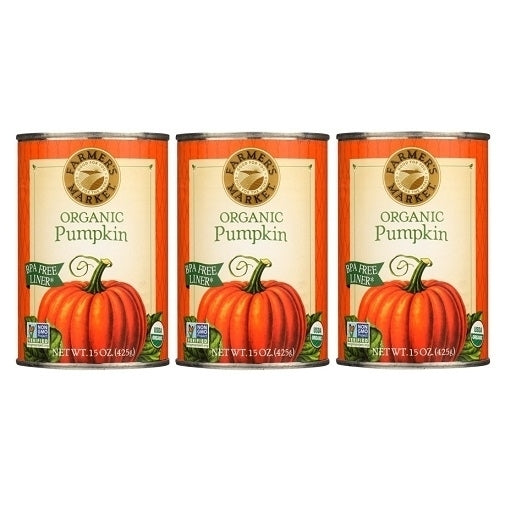 Farmers Market Organic Canned Pumpkin 3 Pack Image 1