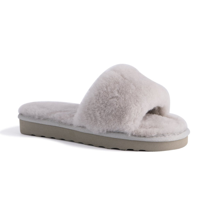 Aus Wooli Australia Womens Sheepskin Fluff Slide Slippers Image 1