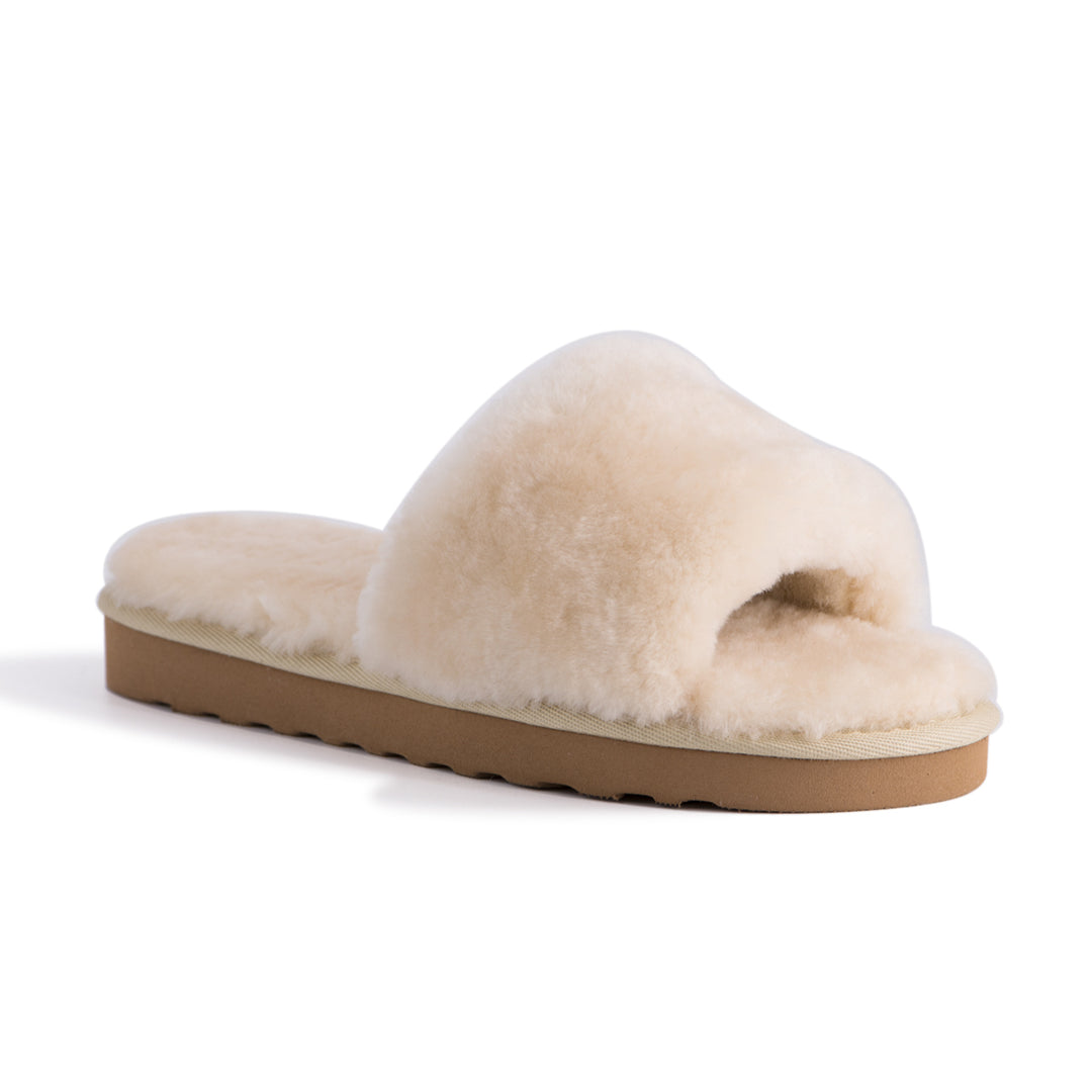 Aus Wooli Australia Womens Sheepskin Fluff Slide Slippers Image 6